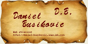 Daniel Bušiković vizit kartica